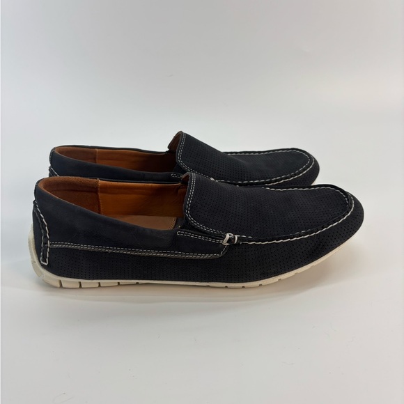 Johnston & Murphy Cord Venetian loafers 8 nubuck sheepskin leather navy main image 14